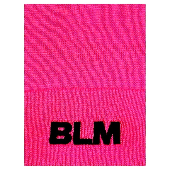 "BLM" CABLE KNIT HAT -Cozy- Color: Hot Pink / Barbie🩷 **BRAND NEW!!!🧶🪡🧵🤩** - Picture 7 of 8